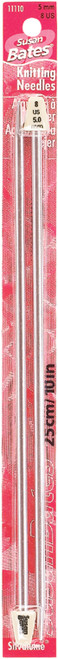 Susan Bates Silvalume Single Point Knitting Needles 10"-Size 1/2.25mm - 111101 - 077216001213